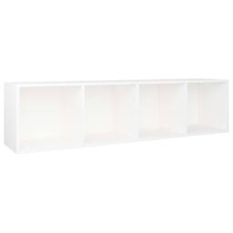 Berkfield Home Book Cabinet/TV Cabinet White 36x30x143 cm Engineered Wood - Size: 36 x 30 x 143 cm - thumbnail 8