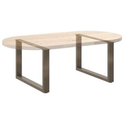 Berkfield Home Coffee Table Legs U-Shaped 2 pcs Natural Steel 70x(42-43) cm Steel in Brown - thumbnail 8