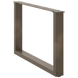 Berkfield Home Coffee Table Legs U-Shaped 2 pcs Natural Steel 70x(42-43) cm Steel in Brown - thumbnail 4