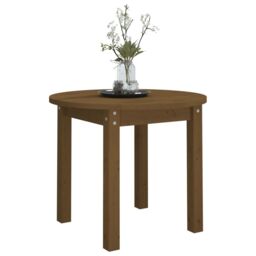 Berkfield Home Coffee Table Honey Brown Ã˜ 55x45 cm Solid Wood Pine - thumbnail 4
