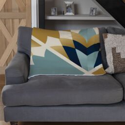 Benjamin Tate Design Cleopatra Fan Ethnic Pattern Blanket in Natural - Size: 120 cm x 150 cm - thumbnail 2