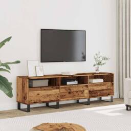 Berkfield Home TV Cabinet Old Wood 150x30x44.5 cm Engineered Wood in Brown - thumbnail 1