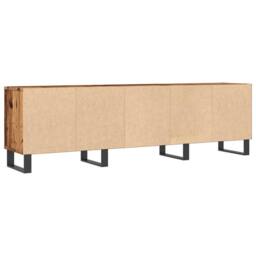 Berkfield Home TV Cabinet Old Wood 150x30x44.5 cm Engineered Wood in Brown - thumbnail 7