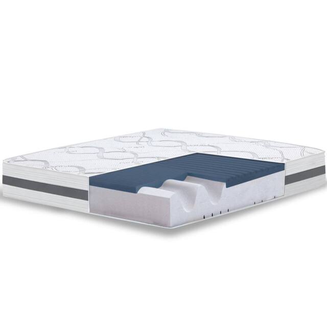 The White Stone Memory Foam Mattress, 22cm Height, Hypoallergenic - 200 x 220 cm in White - Size: Super King - image 1