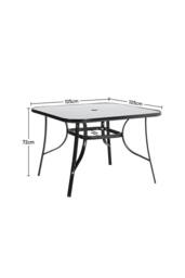 Living and Home 2-Seater Outdoor Garden Dining Bistro Set in Black - thumbnail 5