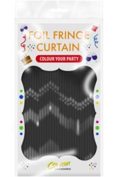 Netagon Metallic Tinsel Curtain 2M x 1M Black - thumbnail 2