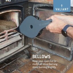 Valiant Fireside Bellows - For Stoves, Log Burners, BBQs, Fire Pits & Open Fires in Dark Grey - thumbnail 3