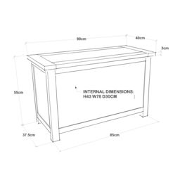 Cabinet Bits Trivento Light wood Blanket Box Ottoman in Light Brown - thumbnail 6