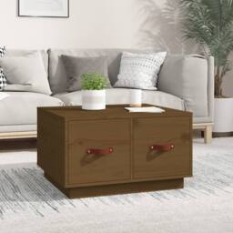 Berkfield Home Coffee Table Honey Brown 60x53x35 cm Solid Wood Pine - Size: 60 x 53 x 35 cm - thumbnail 2