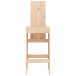 Berkfield Home Bar Stools 2 pcs 40x42x120 cm Solid Wood Pine in Brown - Size: 40 x 42 x 120 cm - thumbnail 4