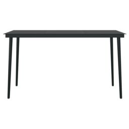 Berkfield Home 5 Piece Garden Dining Set Black - thumbnail 6