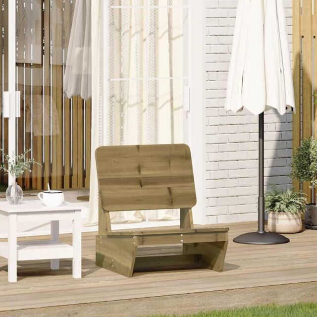 Berkfield Home Garden Chair 60x64x70.5 cm Impregnated Wood Pine in Brown - image 1