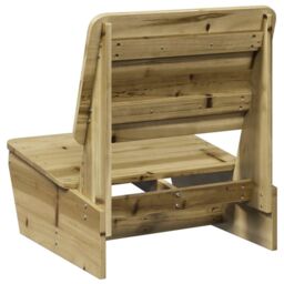 Berkfield Home Garden Chair 60x64x70.5 cm Impregnated Wood Pine in Brown - thumbnail 5