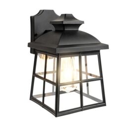 CGC Lighting Henri Black Outdoor Wall Lantern Light Traditional Style E27 Bulb - thumbnail 9