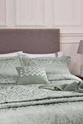 1951 'Kadir' Cotton Duvet Cover Set in Green - Size: Super King - thumbnail 2