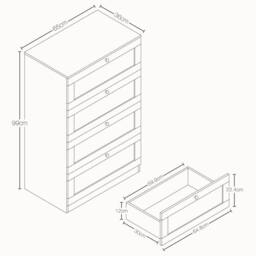 Home Discount Vida Designs Altino 4 Drawer Chest of Drawers Bedroom Furniture in White - thumbnail 2