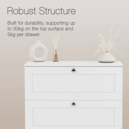 Home Discount Vida Designs Altino 4 Drawer Chest of Drawers Bedroom Furniture in White - thumbnail 4