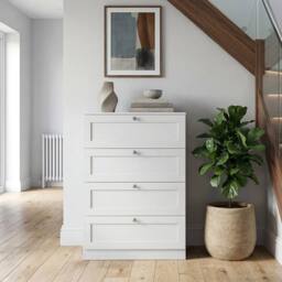 Home Discount Vida Designs Altino 4 Drawer Chest of Drawers Bedroom Furniture in White - thumbnail 9
