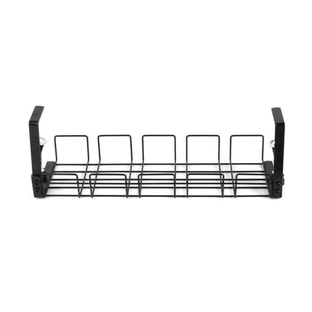 Havendro Cable Tray No Drill Tidy Wire Cord Storage Rack Organizer Under Desk in Black - image 1