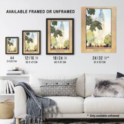 "Artery8 The Metropolitan Tower on A Summer Evening Elmer Framed Wall Art Print in Orange - Size: W12"" x H16""" - thumbnail 3