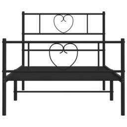 Berkfield Home Metal Bed Frame with Headboard & Footboard Black 80x200 cm - thumbnail 5
