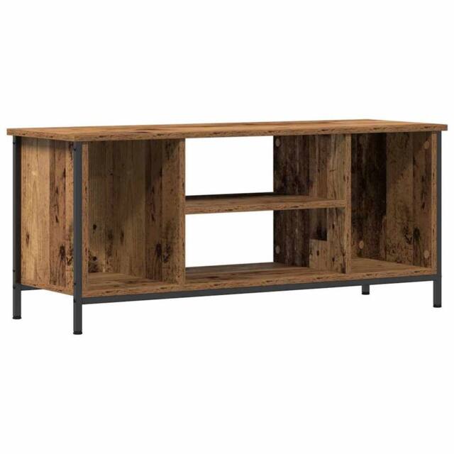 Berkfield Home Entertainment Centre Old wood Particle board, metal in Brown - image 1