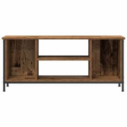 Berkfield Home Entertainment Centre Old wood Particle board, metal in Brown - thumbnail 5