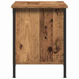 Berkfield Home Entertainment Centre Old wood Particle board, metal in Brown - thumbnail 6