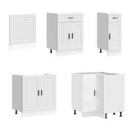 Berkfield Home 11 Piece Kitchen Cabinet Set Porto White Engineered Wood - thumbnail 4