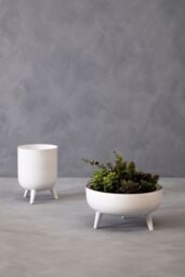 Orsina Elegant Design Planter, Durable Construction Of Garden Pot, Portable Lightweight Outdoor Garden Pot in White - thumbnail 4