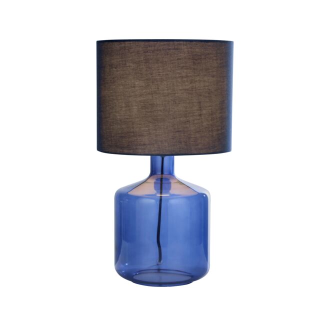Lighting Collection Blue Glass Table Lamp - image 1
