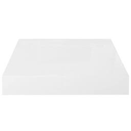 Berkfield Home Floating Wall Shelves 2 pcs High Gloss White 23x23.5x3.8 cm MDF - thumbnail 5