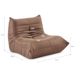 Bravich LTD Lounge Chair Cocoon Lazy Comfort Armchair Sofa Statement Cuddle Chair in Brown - thumbnail 2