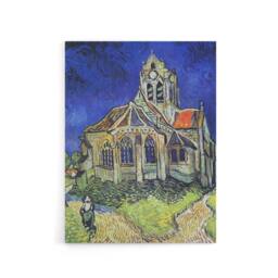 "Artery8 The Church at Auvers Oil Painting Van Gogh Canvas Wall Art in Blue - Size: W18"" x H24""" - thumbnail 1