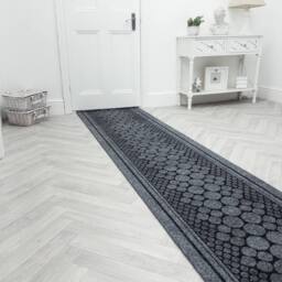 runrug Hallway Carpet Runner Rug - Non-Slip, Durable, 7.2mm - 'Cork' in Grey - Size: 66 cm x 150 cm - thumbnail 3