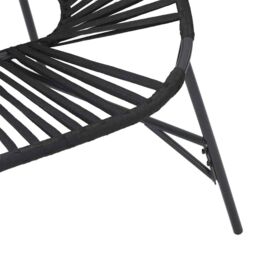 Berkfield Home Garden Chair Set 3 pcs Black Poly Rattan - thumbnail 9