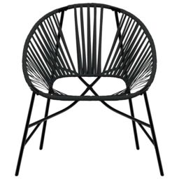 Berkfield Home Garden Chair Set 3 pcs Black Poly Rattan - thumbnail 5