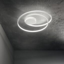Netlighting Oz LED Decorative Swirl Integrated LED Semi Flush Light Gold 3000K - thumbnail 2