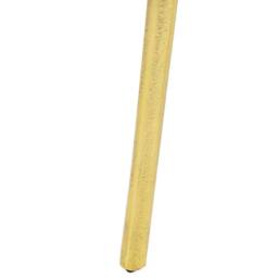 Wyld and Coco Gold Metal Side Table 50cm - Gloss Wood Effect End Table - thumbnail 5