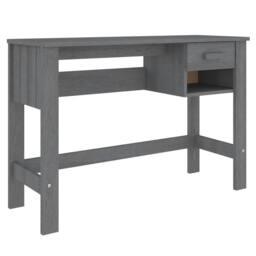 Berkfield Home Desk HAMAR Dark Grey 110x40x75 cm Solid Wood Pine - Size: 110 x 40 x 75 cm