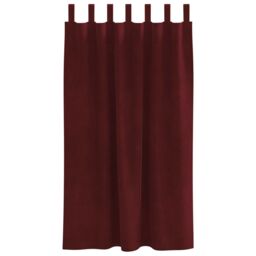 Berkfield Home Blackout Curtains with Hanging Loops 2 pcs Wine Red Velvet - thumbnail 3