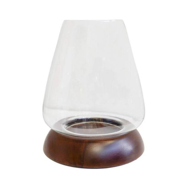 Lemon Pavilion Furniture and Decor Harvey Cylinder Lantern - Walnut - L21 x W21 x H28.5 cm - Brown - image 1