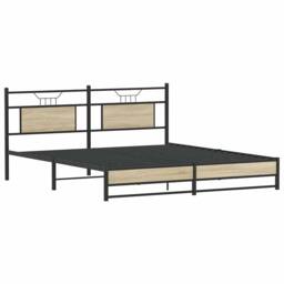 Berkfield Home Decorative Bed Frame without Mattress Sonoma Oak 160x200 cm Engin in Brown - thumbnail 1