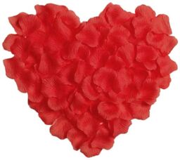 Shatchi 300pcs Red Silk Rose Petals Wedding Mothers Day Wedding Confetti Anniversary Table Decorations - thumbnail 1
