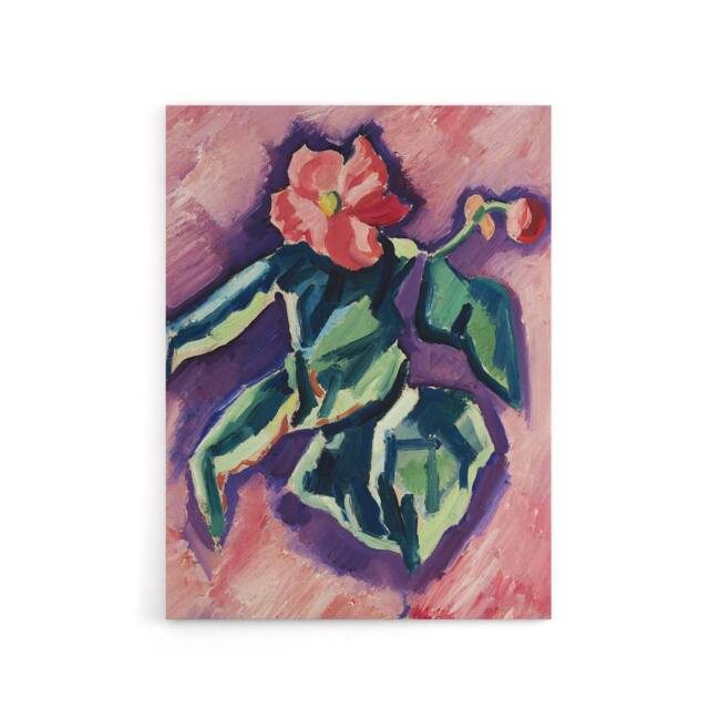"Artery8 Pink Begonias Abstract Painting Hartley Canvas Wall Art - Size: W18"" x H24""" - image 1