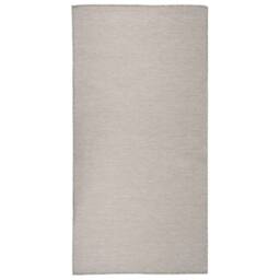 Berkfield Home Outdoor Flatweave Rug 100x200 cm Taupe - Size: Medium - thumbnail 2