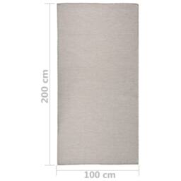 Berkfield Home Outdoor Flatweave Rug 100x200 cm Taupe - Size: Medium - thumbnail 6
