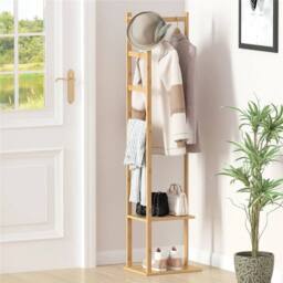 KORVIXA Garment Coat Clothes Stand Rack in Natural - Size: 900mm - thumbnail 5