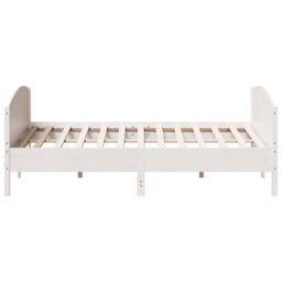 Berkfield Home Bed Frame without Mattress White 180x200 cm Super King Solid Wood Pine - thumbnail 5