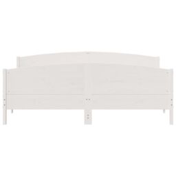 Berkfield Home Bed Frame without Mattress White 180x200 cm Super King Solid Wood Pine - thumbnail 4